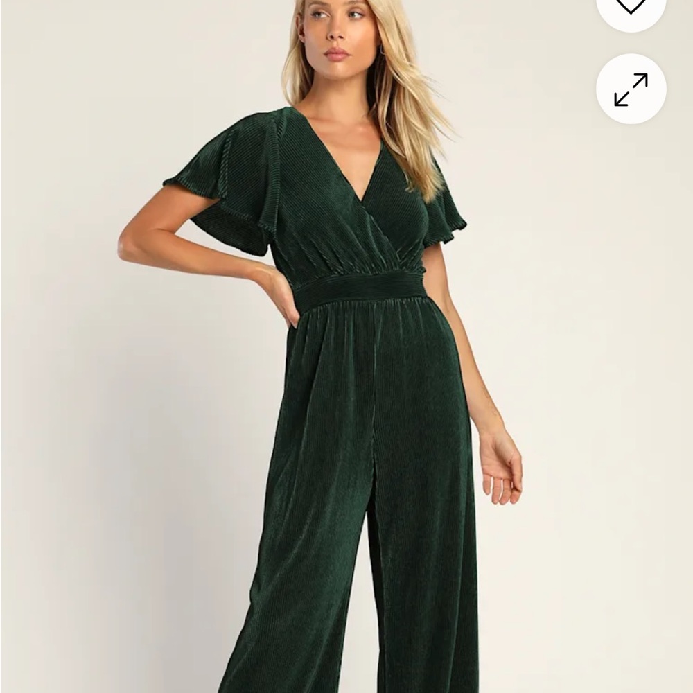 Lulu's Dark Green Jumpsuit